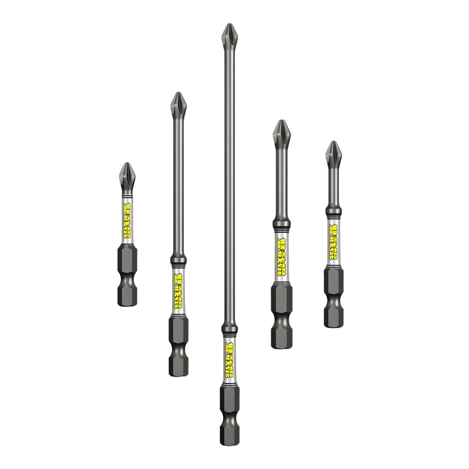 Screwdriver Set - Bohrer-Schraubendreher-Bit-Set, 5-teilig, robustes, rostfreies Bohrer-Kombinationswerkzeug-Set für