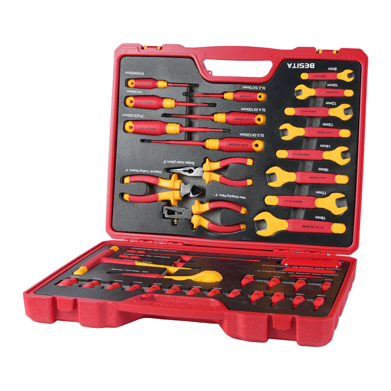 Wrench Set - Professionelles EV-Reparaturwerkzeug-Set, 41-teilig, 1000V Isolierte Schraubenschlüssel,
